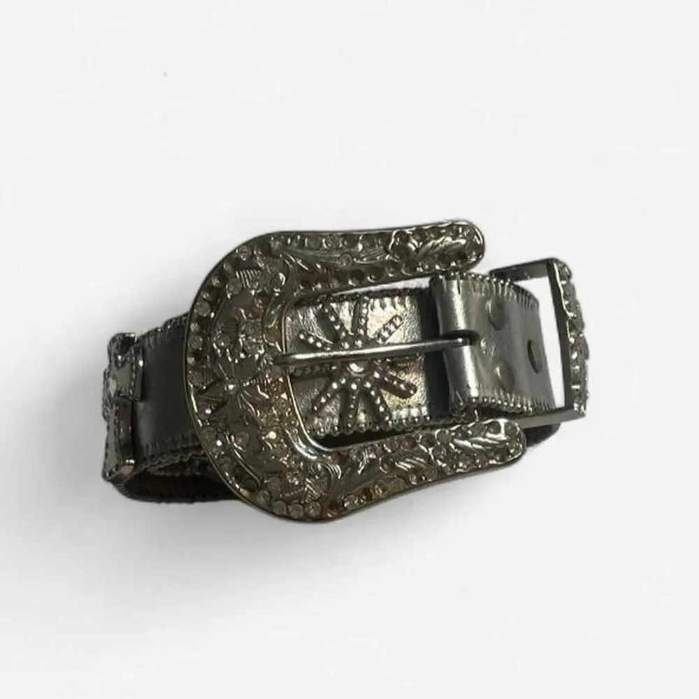 Unbranded Women's Silver and Grey Belt
